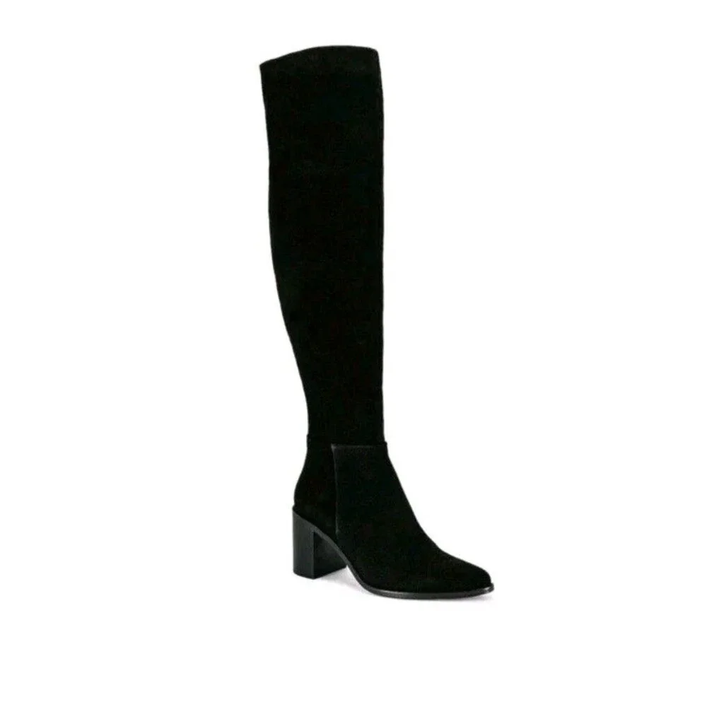 Seychelles Gifted black suede over the knee boot w 2 3/4